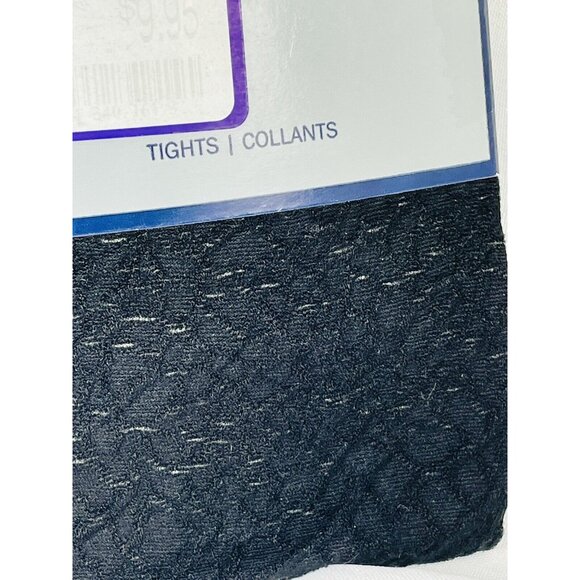 Vintage Anne Klein New York Black Tights S/M Textured Women 5’2”-5’6” 115-140 LB - Picture 2 of 6
